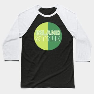 island style hawaii light green tricolor circle Baseball T-Shirt